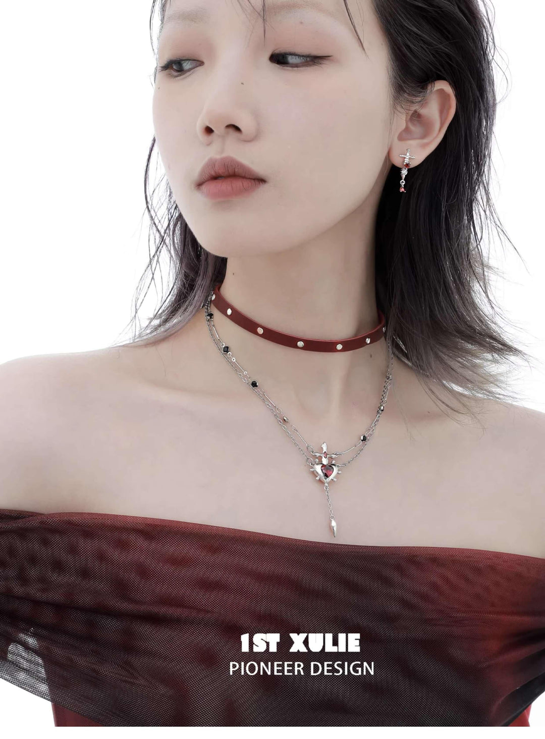 Forbidden Love 18K Platinum-Plated Detachable Cowhide Leather Choker Necklace™ - 1ST XULIE