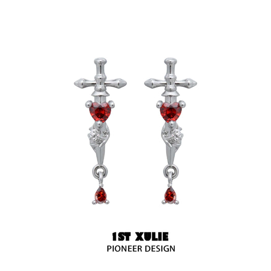 Forbidden Love Loving Zirconia Sword Earrings™ - 1ST XULIE