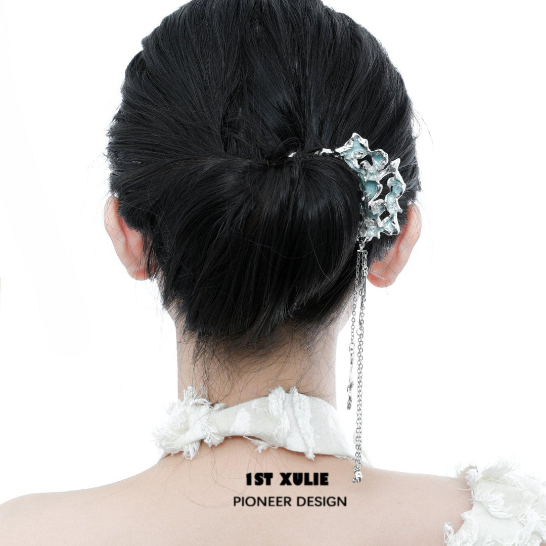 Frozen Serpent Girl 18k Platinum Plated Detachable Hairpin™ - 1ST XULIE