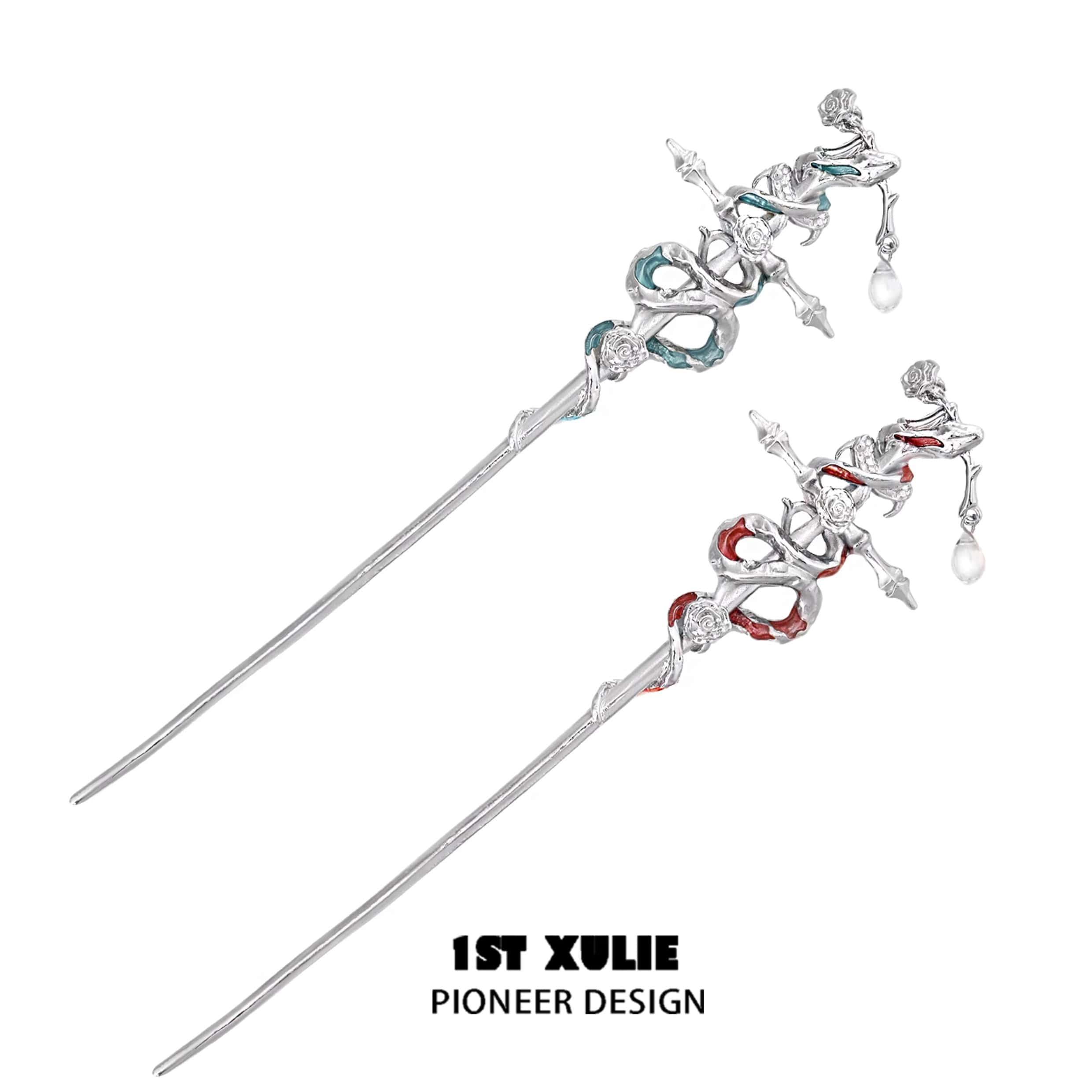 Frozen Serpent Girl 18K Platinum-Plated Hairpin™ - 1ST XULIE