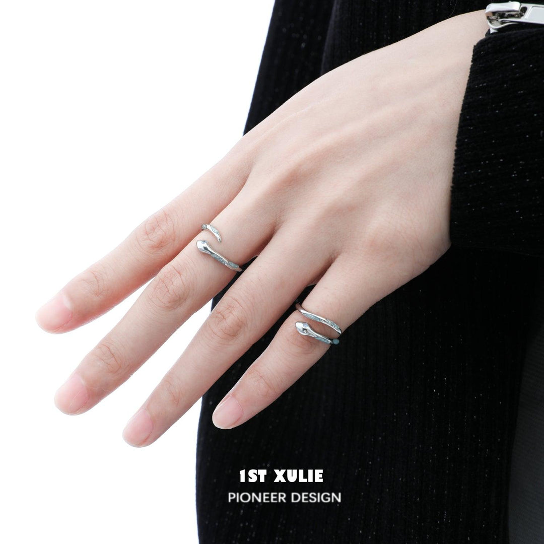 Frozen Serpent Girl S925 Adjustable Opening Ring™ - 1ST XULIE