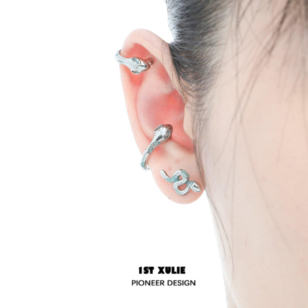 Frozen Serpent Girl S925 Sneak Earrings ＆ Ear Clips™ - 1ST XULIE