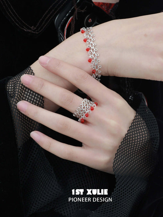 Glaze S925 Sterling Silver Wrap Around Chain Ring™ - 1ST XULIE