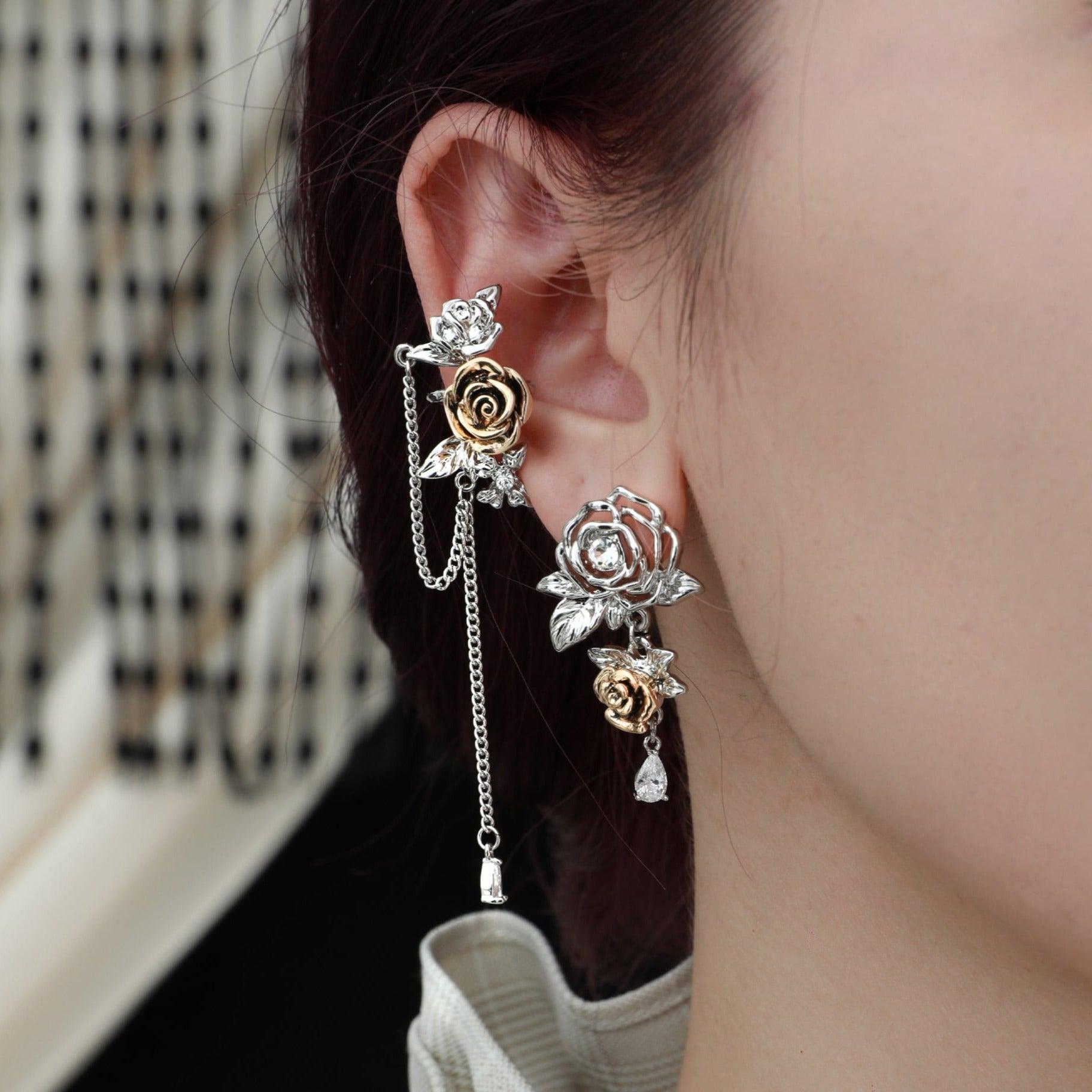 Golden Rose Chain Ear Clips™ - 1ST XULIE