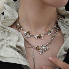 Golden Rose Double Layered Necklace™ - 1ST XULIE