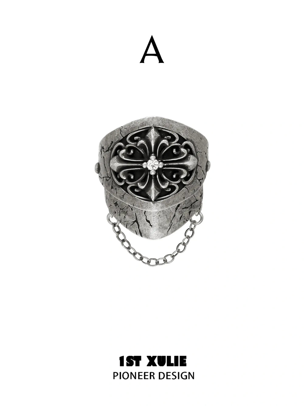 Style A short chain signet ring