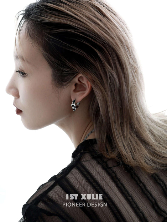 Horsesbuckle 18K Platinum-Plated Zirconia Earrings™ - 1ST XULIE