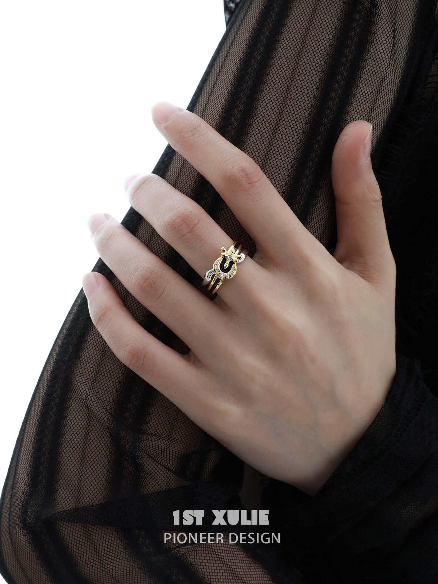 Horsesbuckle S925 Sterling Silver Open End Ring™ - 1ST XULIE