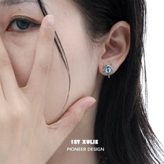 Little Demon 18k Platinum Plated S925 Earrings ＆ Ear Clips B™ - 1ST XULIE