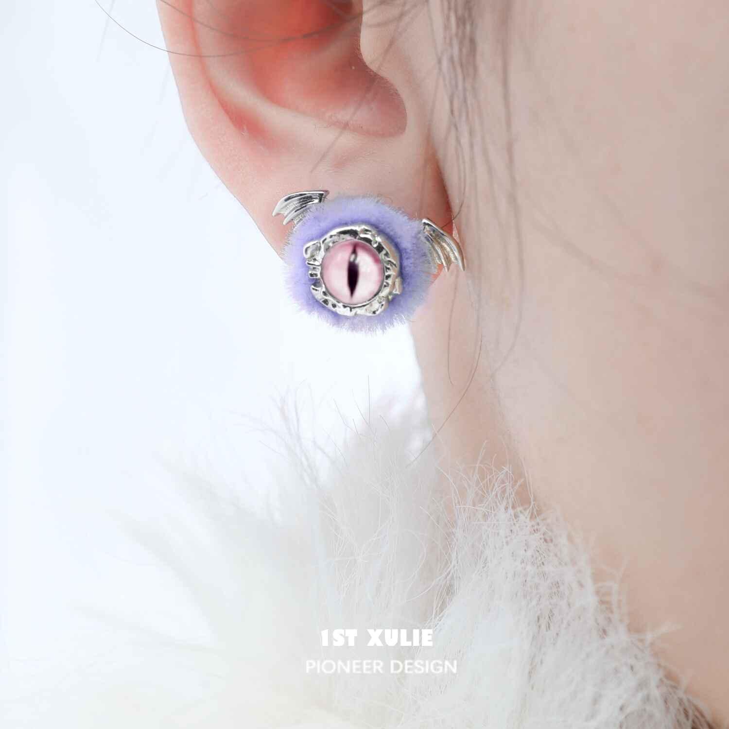 Little Demon Fluffy S925 Demon Earrings ＆ Ear Clips™ - 1ST XULIE