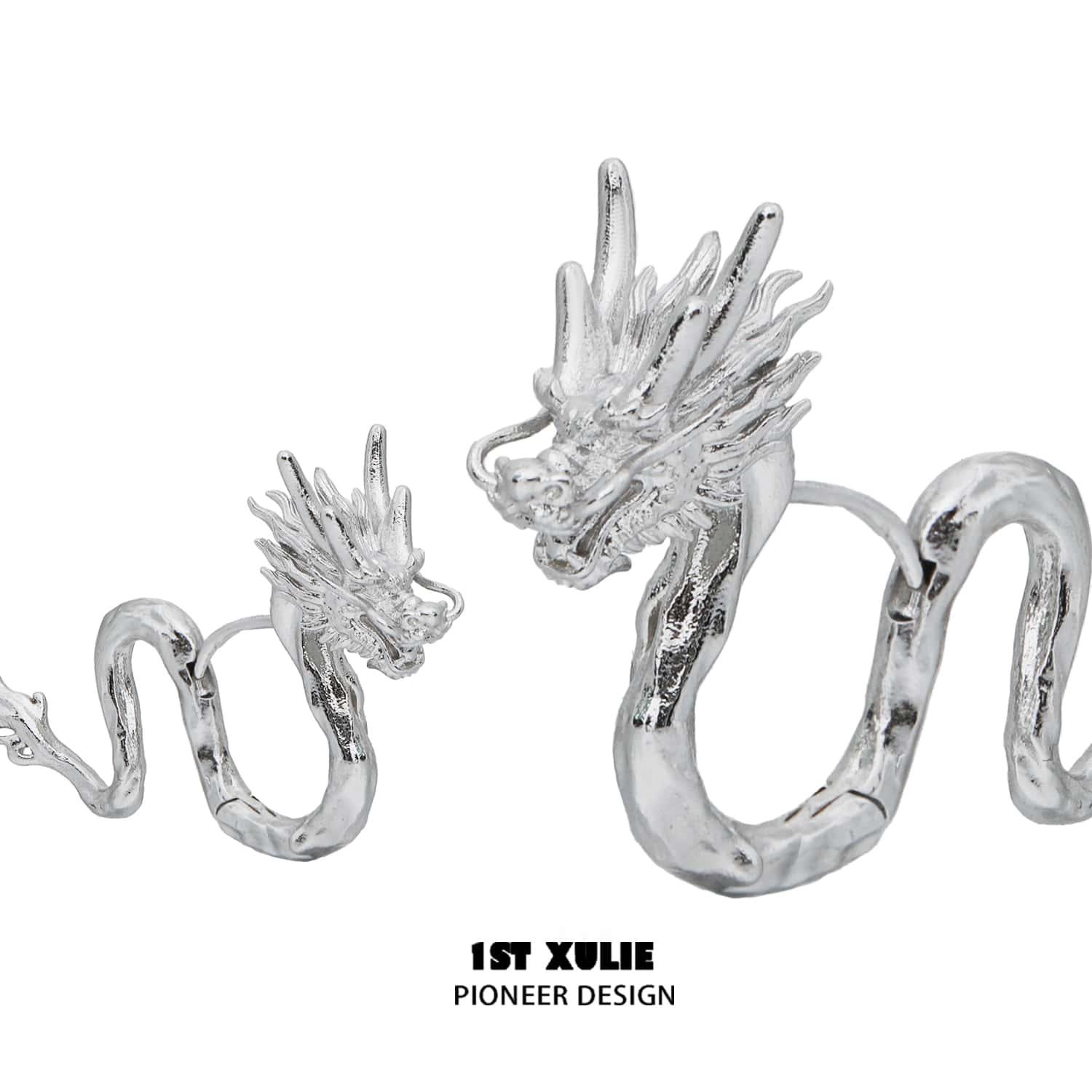 Loong 18K Platinum-Plated Cloud Loong Earrings™ - 1ST XULIE