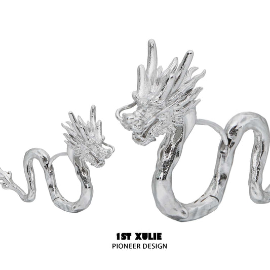 Loong 18K Platinum-Plated Cloud Loong Earrings™ - 1ST XULIE