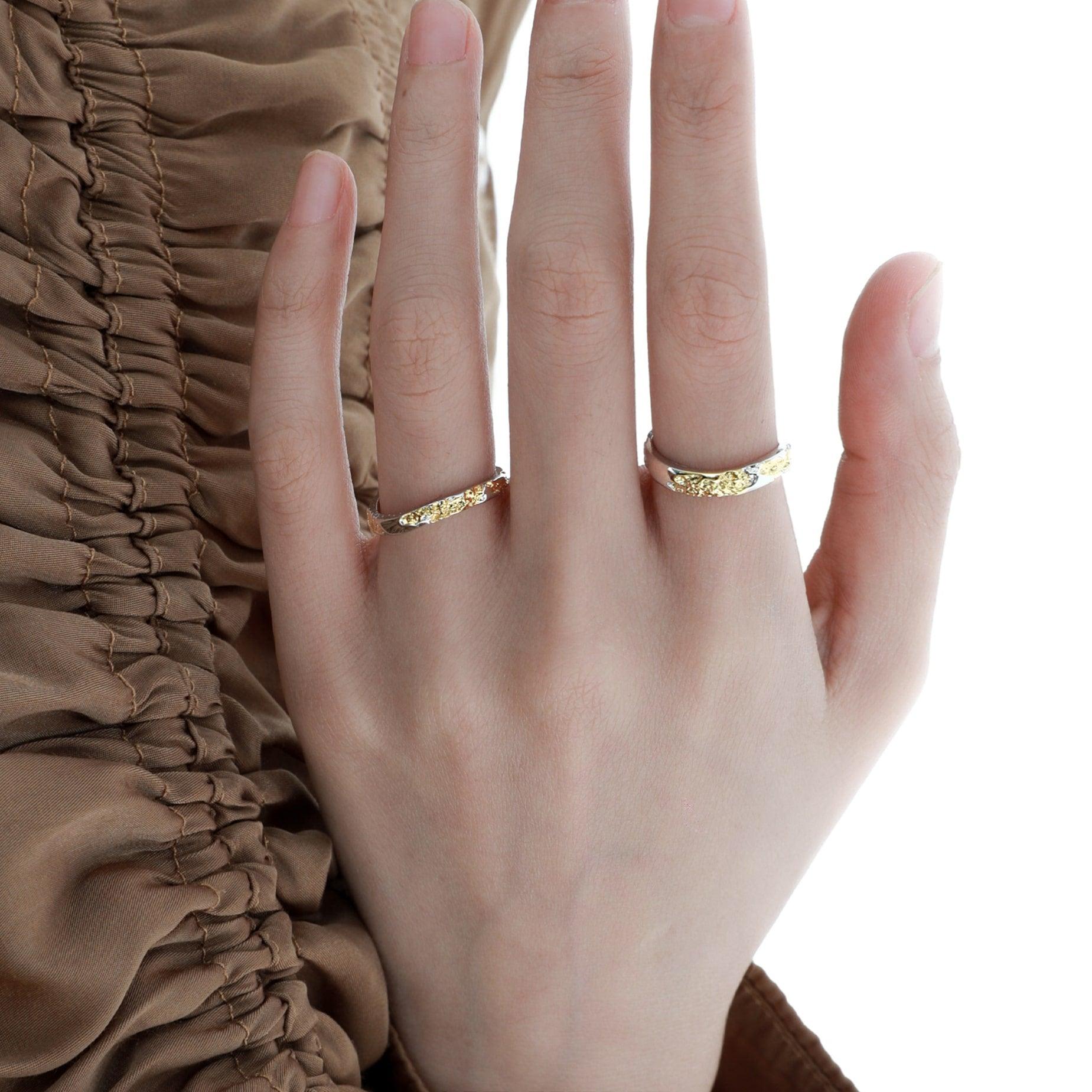 Loong S925 Sterling Silver Gold Loong Split Ring™ - 1ST XULIE