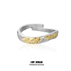 Loong S925 Sterling Silver Gold Loong Split Ring™ - 1ST XULIE