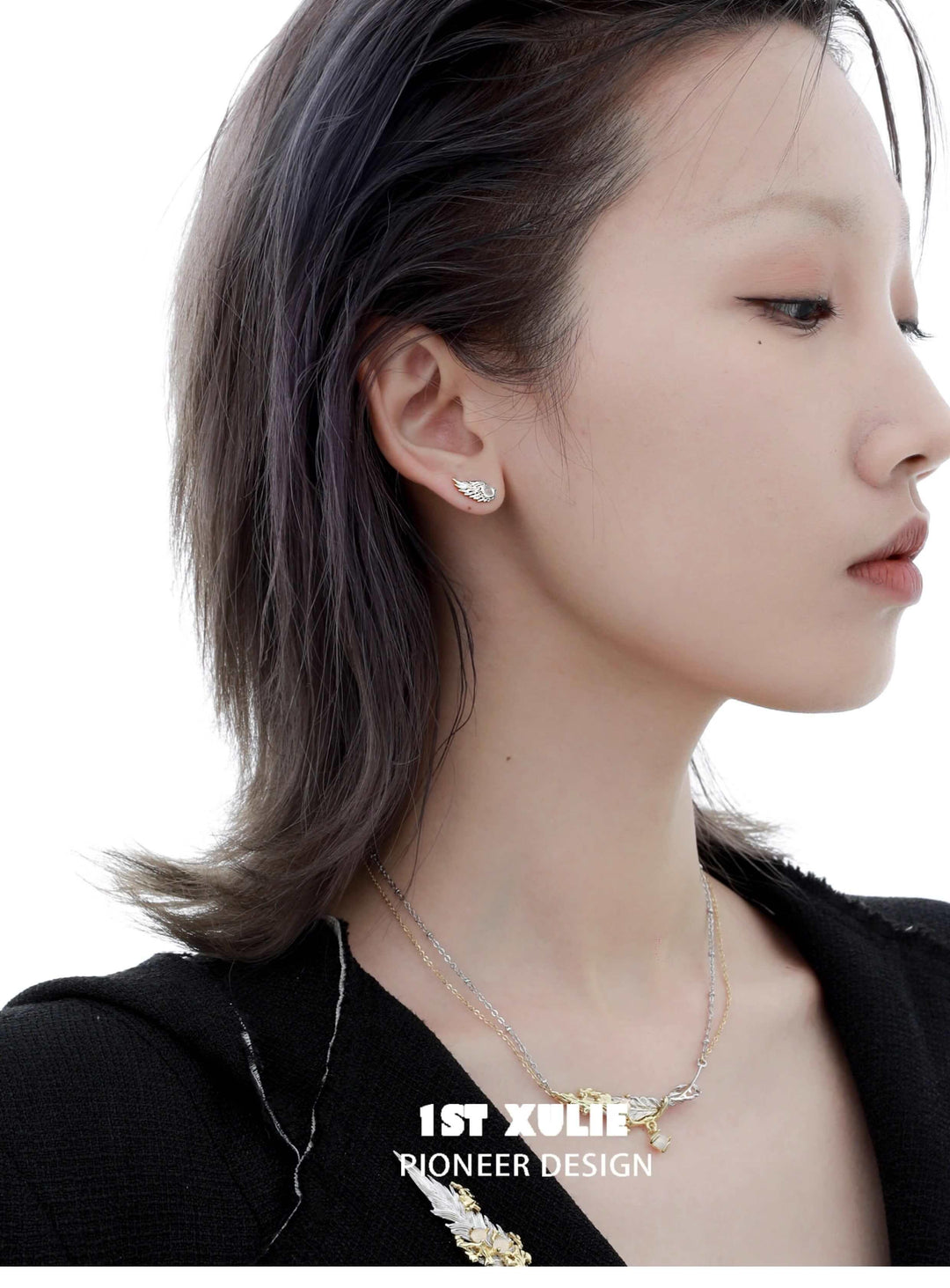 Lucifer 18K Platinum-Plated Spread Wings Earring™ - 1ST XULIE