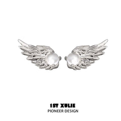 Lucifer 18K Platinum-Plated Spread Wings Earring™ - 1ST XULIE