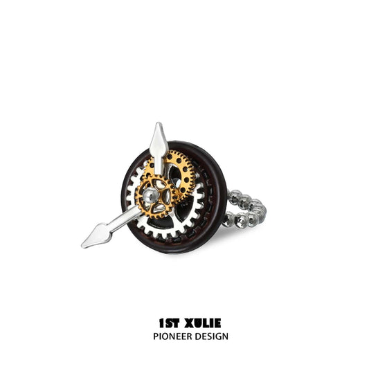 Mechanical Butterfly 18k Platinum-Plated Gear Ring™ - 1ST XULIE