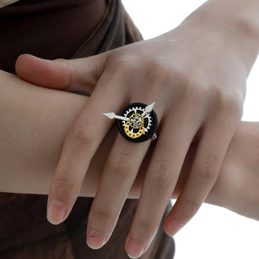 Mechanical Butterfly 18k Platinum-Plated Gear Ring™ - 1ST XULIE