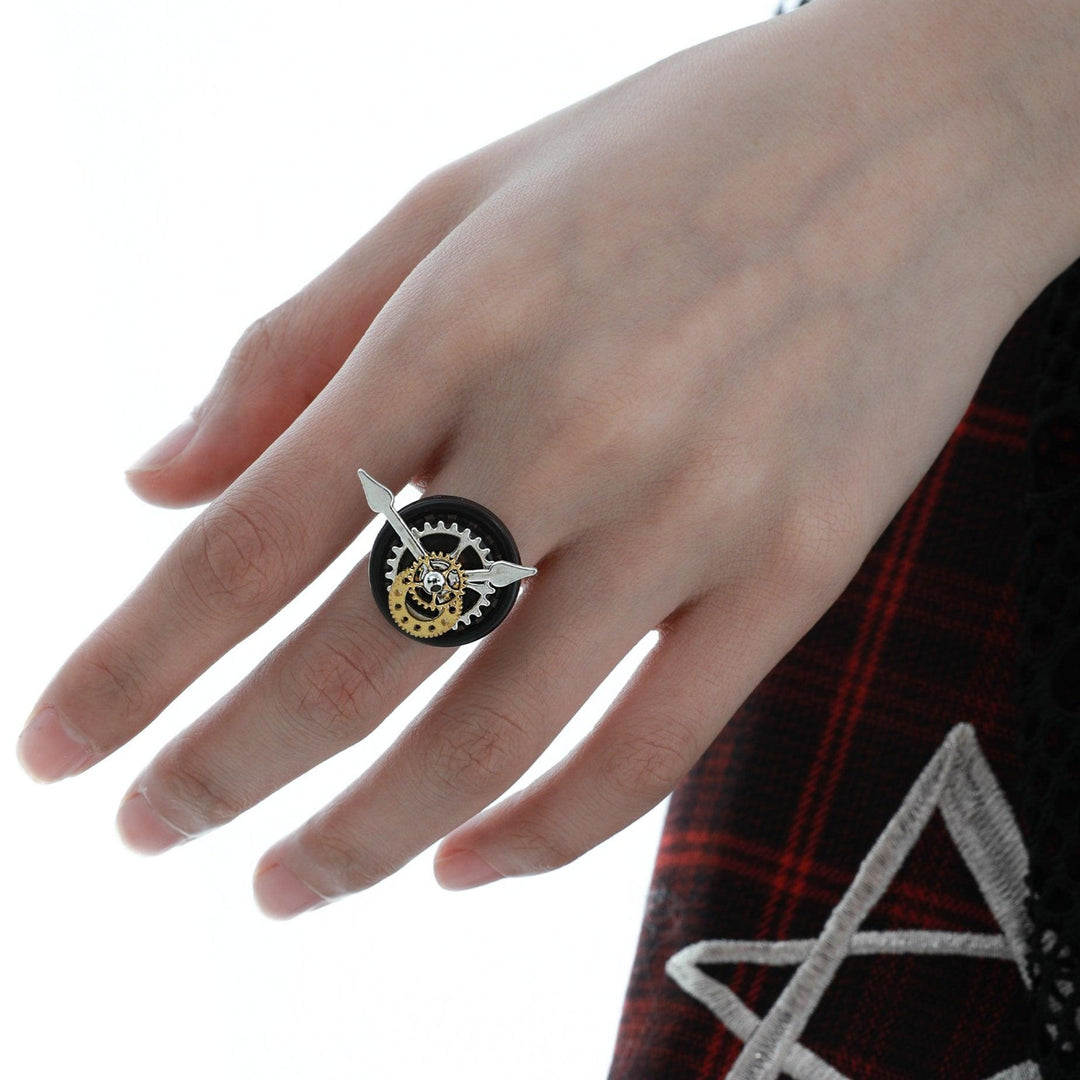 Mechanical Butterfly 18k Platinum-Plated Gear Ring™ - 1ST XULIE