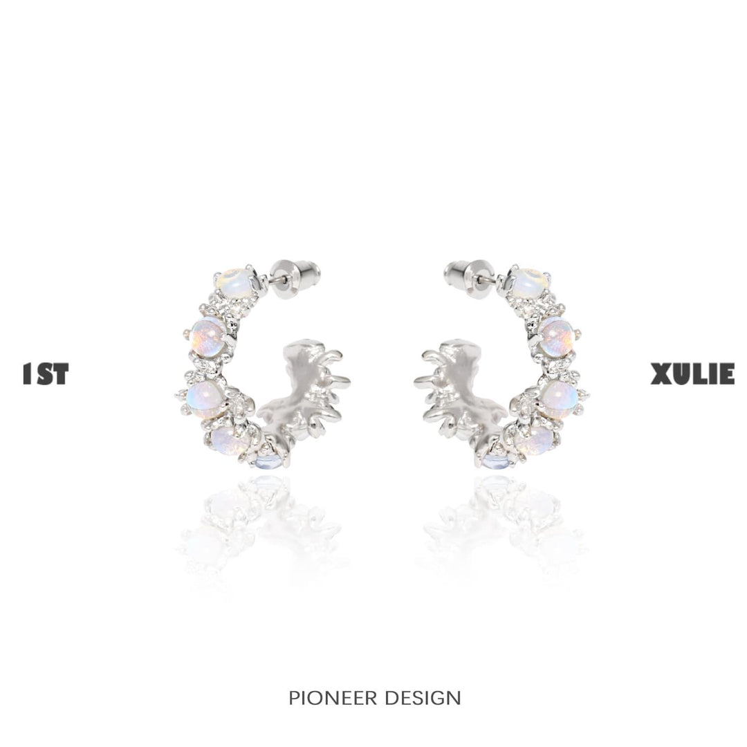 Moon Stone Sparkling Coral Earrings™ - 1ST XULIE