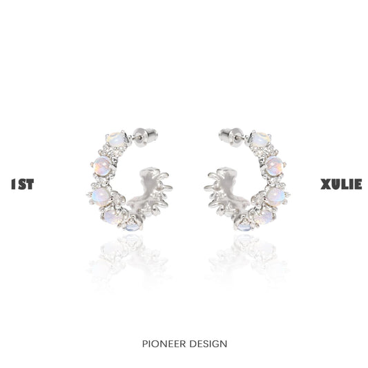 Moon Stone Sparkling Coral Earrings™ - 1ST XULIE