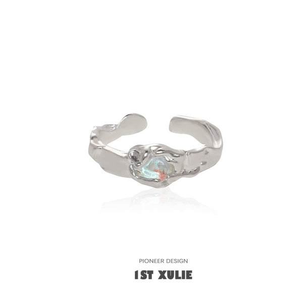 Moon Stone 925 Sterling Silver Adjustable Opening Ring™