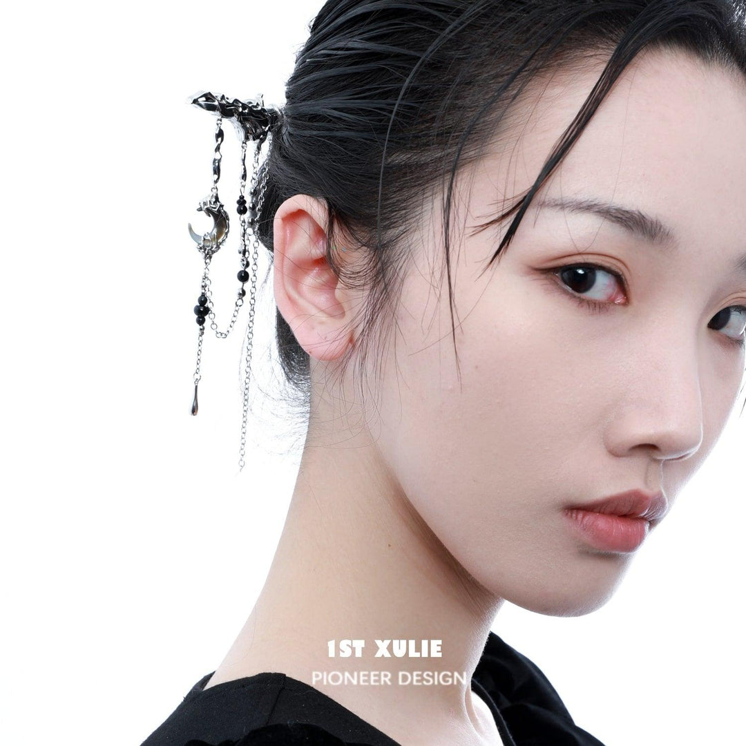 MYTH OF THE MOON 18k Platinum Plated Ebony Hairpin™ - 1ST XULIE