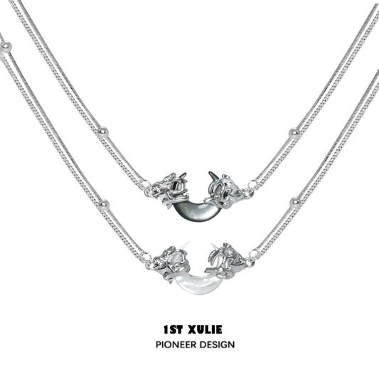 MYTH OF THE MOON Pendant Sterling Silver Necklace™ - 1ST XULIE