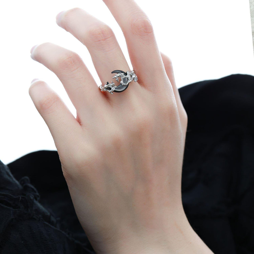 MYTH OF THE MOON Sterling Silver Adjustable Opening Ring™ - 1ST XULIE