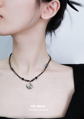 MYTH OF THE MOON Vintage Sterling Silver Agate Necklace™ - 1ST XULIE