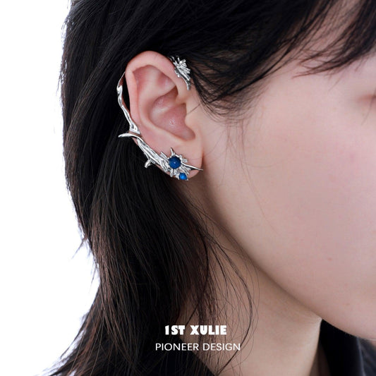 Ravenclaw 18k Platinum Plated Zirconia Ear Clips™ - 1ST XULIE