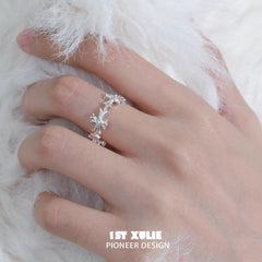 Rose Believer S925 Sterling Silver Zircon Open Ring™ - 1ST XULIE