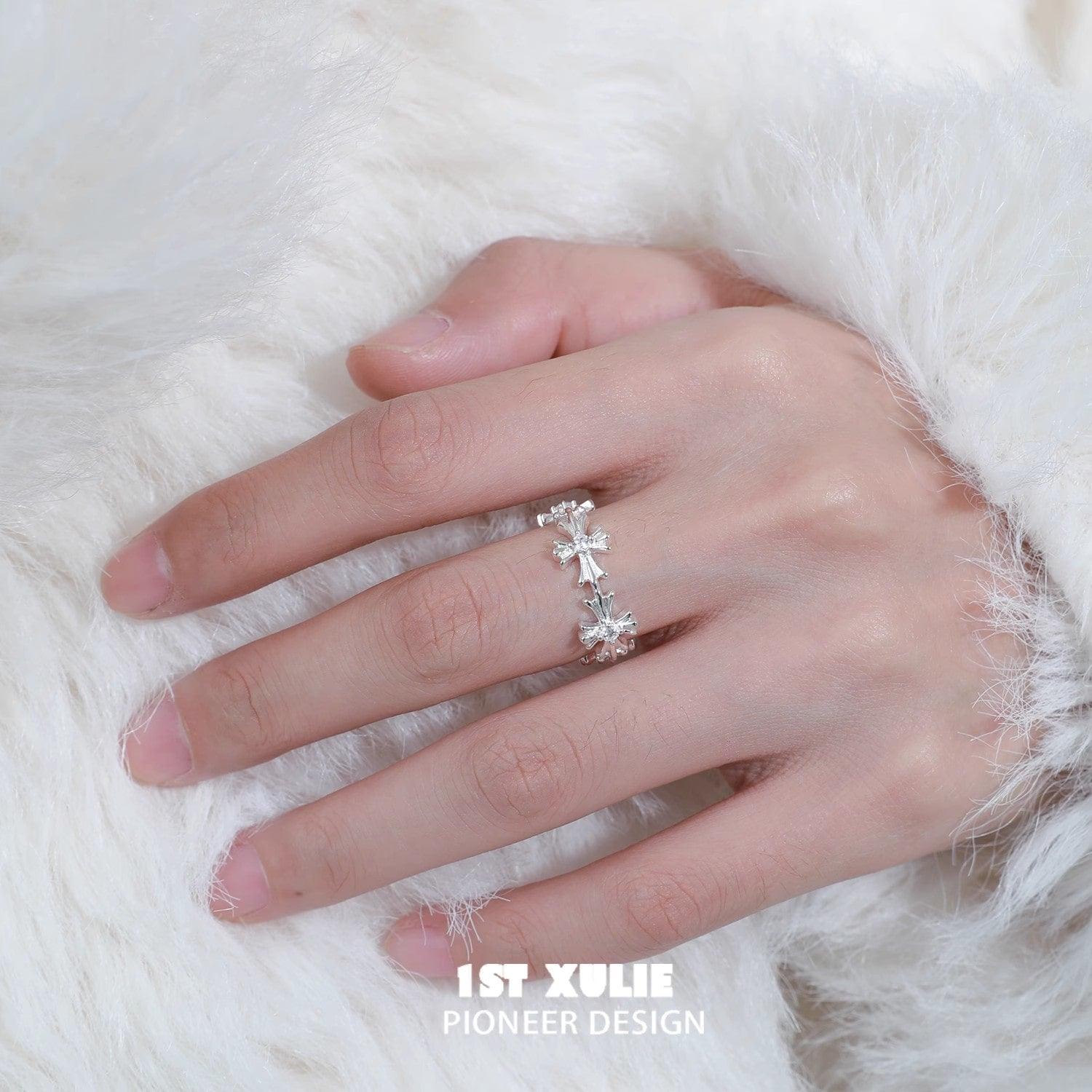 Rose Believer S925 Sterling Silver Zircon Open Ring™ - 1ST XULIE