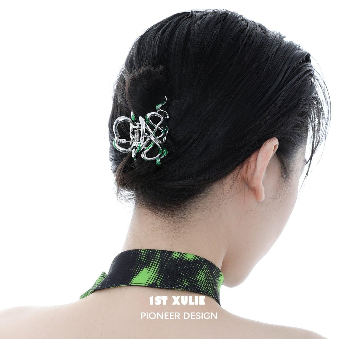 Slytherin House 18k Platinum Plated Mini Shark Hairpin™ - 1ST XULIE