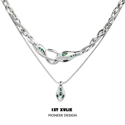 Slytherin House 18k Platinum Plated Stacked Necklaces™ - 1ST XULIE