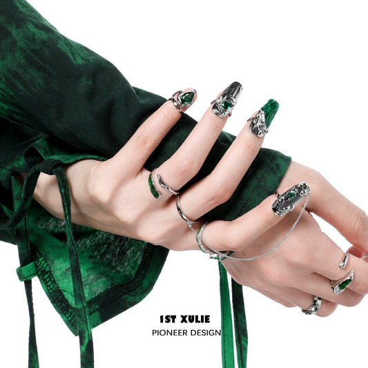 Slytherin House Nail Set Rings™ - 1ST XULIE