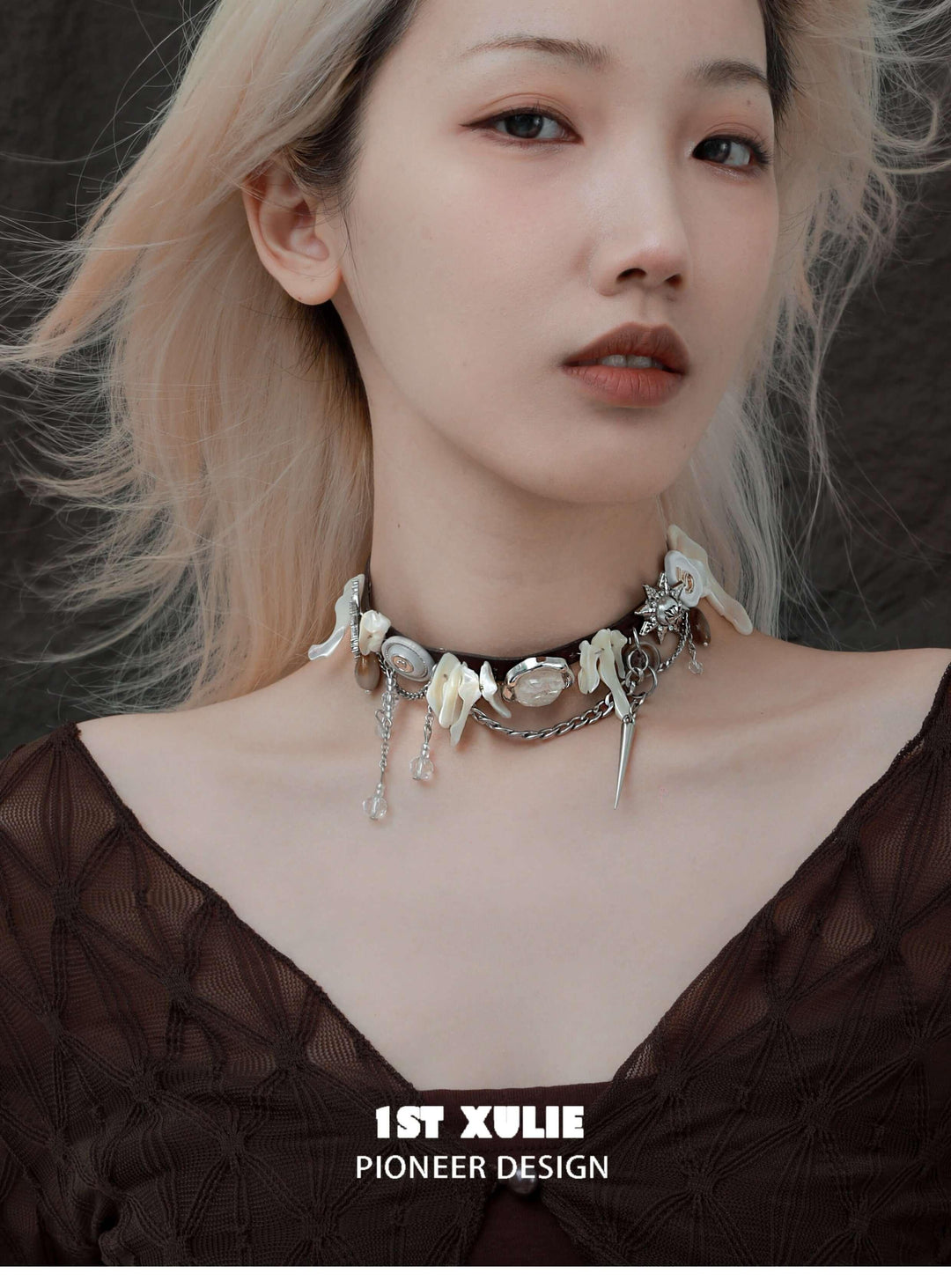 Star Dome Cowhide Conchite Multi-Element Necklace Choker™ - 1ST XULIE