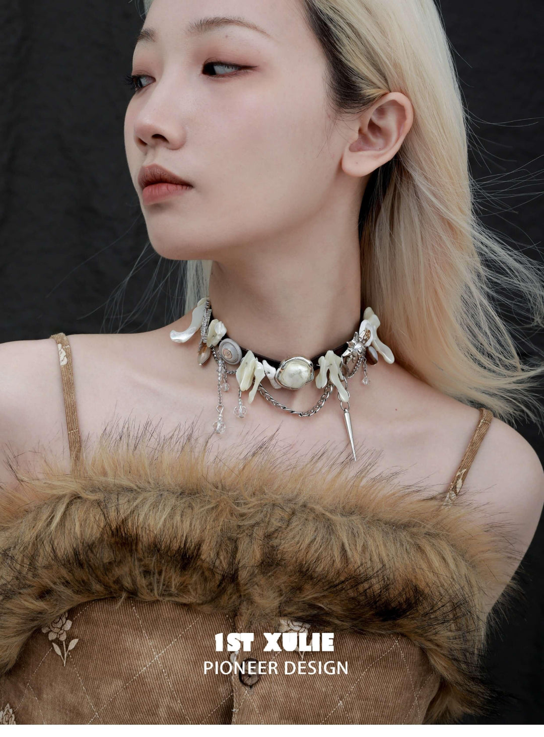 Star Dome Cowhide Conchite Multi-Element Necklace Choker™ - 1ST XULIE