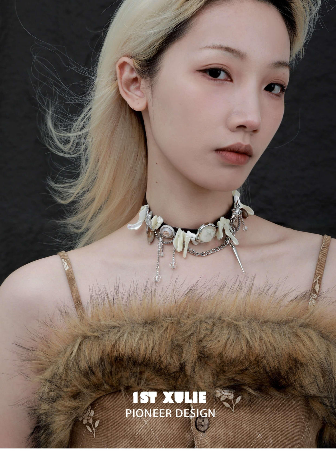 Star Dome Cowhide Conchite Multi-Element Necklace Choker™ - 1ST XULIE