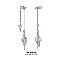 Star Trails 18K Platinum Plated Moissanite Diamond Ear Clips™ - 1ST XULIE