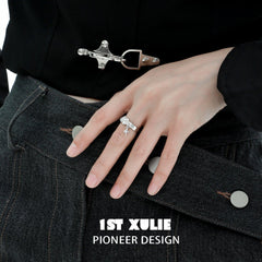 Star Trails Girdle-shaped S925 Adjustable Opening Ring™ - 1ST XULIE