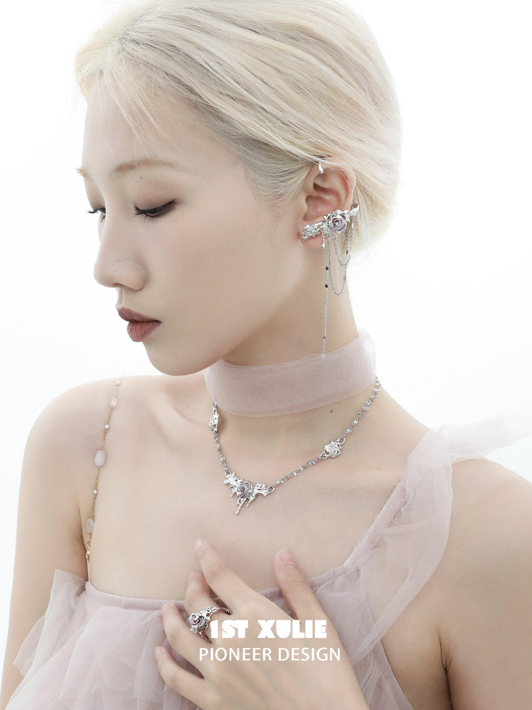 Taboo Rose 18K Platinum Plated Knitted Rose Necklaces™ - 1ST XULIE