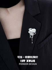 Taboo Rose 18k Platinum Plated Rose Brooch™ - 1ST XULIE