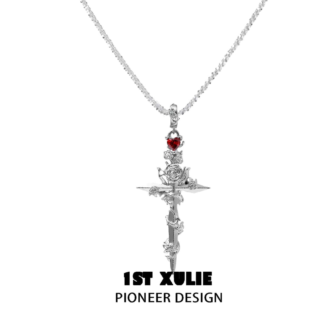 Taboo Rose 18K Platinum Plated Sword Necklace™ - 1ST XULIE