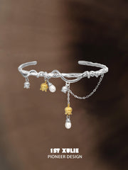 Tears of Mermaid 18K Platinum Plating Tulip Pearl Bangles™ - 1ST XULIE