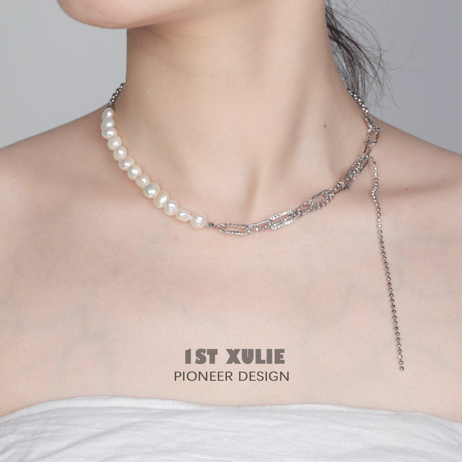 Tears of Mermaid Sterling Silver Baroque Pearls Necklace™ - 1ST XULIE