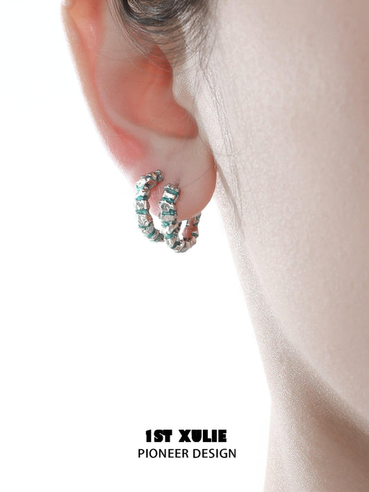 The Sea 18K Platinum Plated Drip Wax Stud Earrings™ - 1ST XULIE