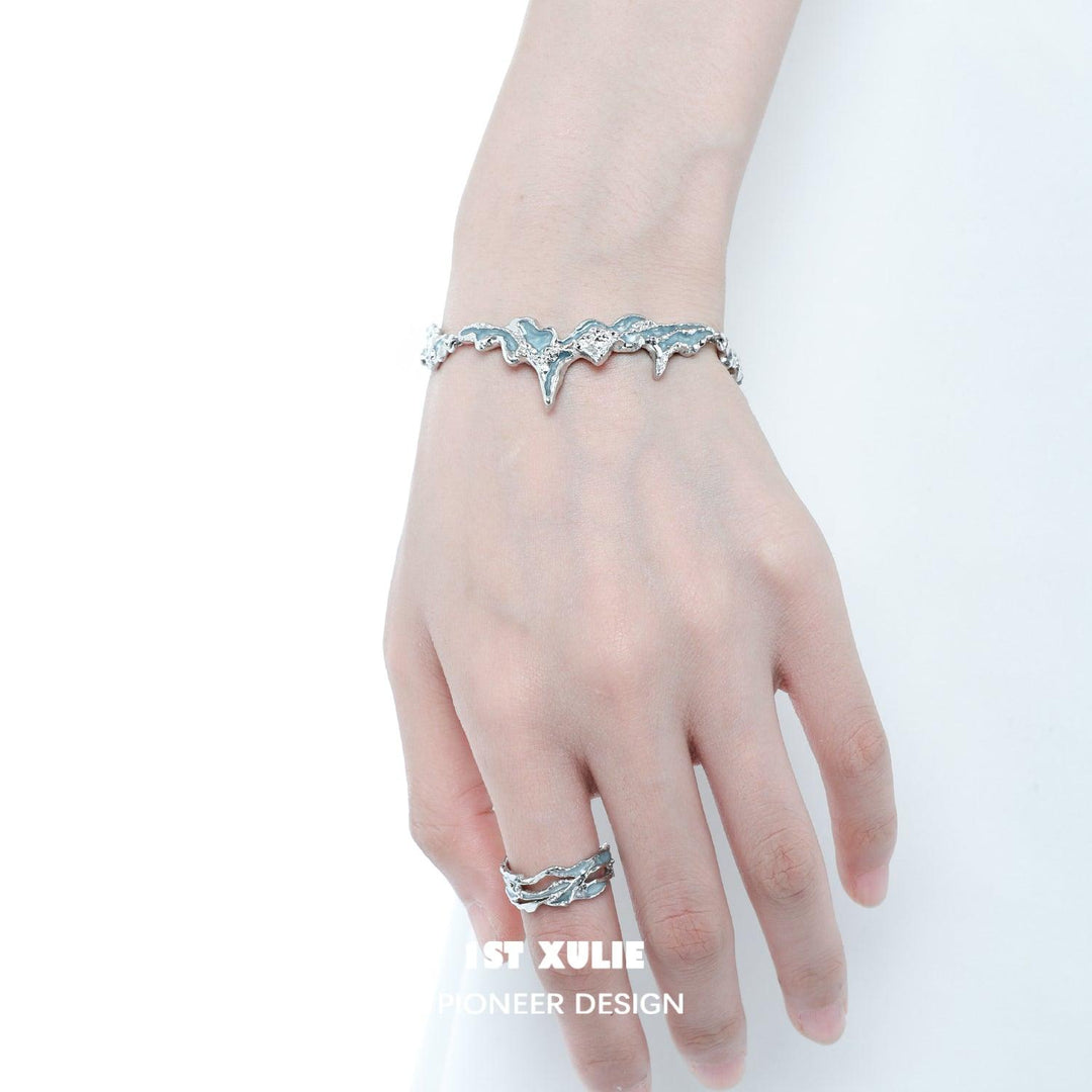 THE SEA 18k Platinum Plated Pull-out Chain Bracelet™ - 1ST XULIE