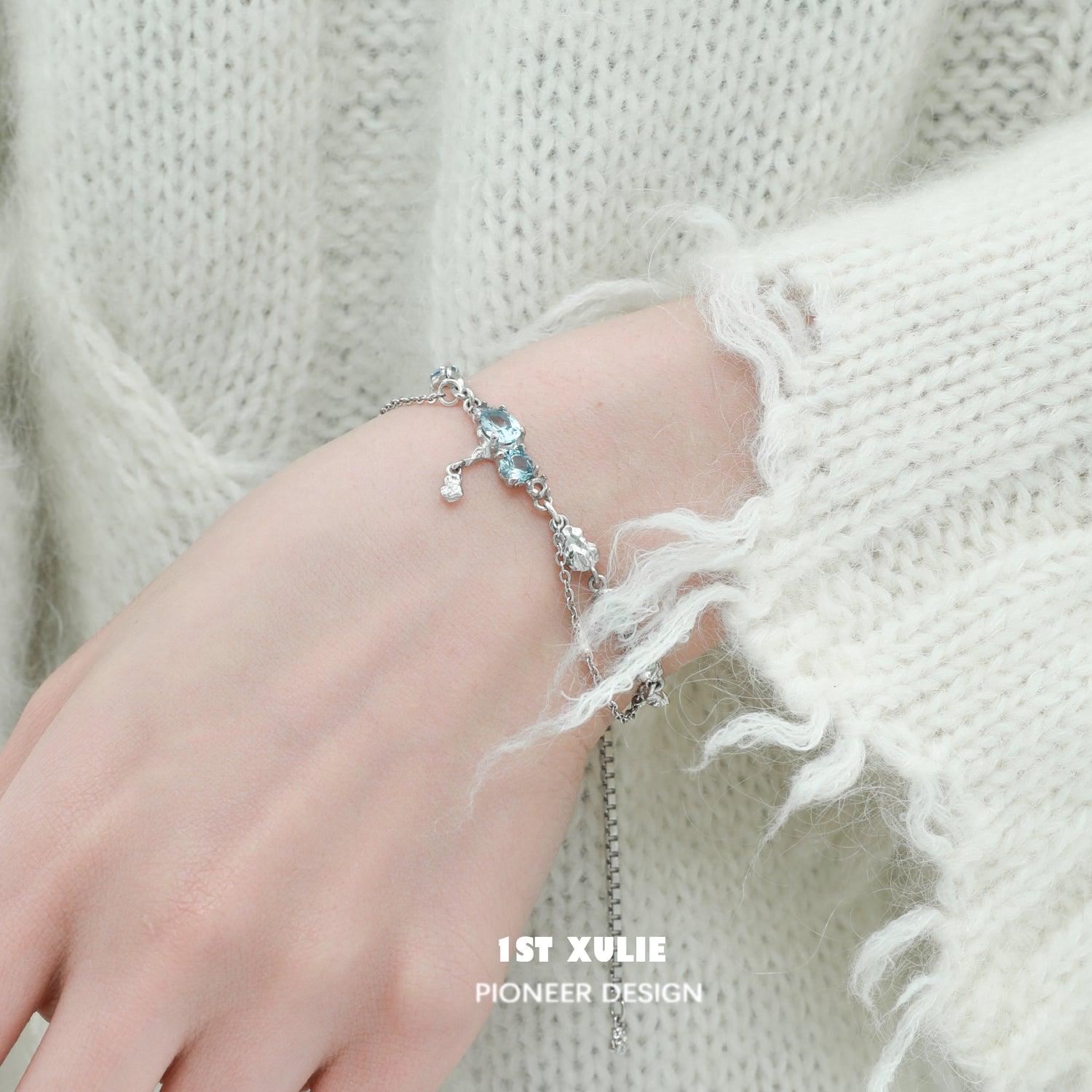 THE SEA 18k Platinum Plated Zircon Bracelet™ - 1ST XULIE