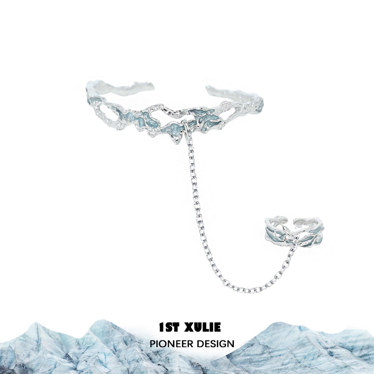 THE SEA S925 Sterling Silver Detachable Chain Ring & Bracelet Set™ - 1ST XULIE